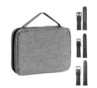 Générique Watch Band Case, Travel Straps Pouch, Foldable Storage Holder, Portable Carrying Design, Sturdy Spacious 20-Slot Capacity, Perfect for Organizing Watch Straps., grigio, Se référer au