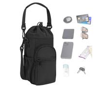 Générique Water Bottle Bag, Insulated Drink Carrier, Travel Bottle Organizer, Waterproof Large-Capacity Pouch with Pockets, Strap regolabile per palestra Hiking Outdoor Use, 12,01 x 5 x 4,02 pollici