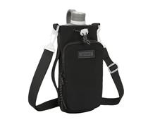 Générique Water Bottle Carrier Strap, Adjustable Shoulder Sling, Multi-Pocket Sports Bottle Bag, 49,21 pollici Hands- Hydration Pouch for Hiking, Running and Travel Weight 150 g, Nero , Se référer au