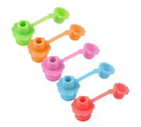 Générique Water Bottle Topper, Spill-Proof Silicone Spout Lid, 5 pezzi Leakproof Protective Bottle Top, Mouth-Safe Drinking Cap for Travel, School, Road Trip, Picnic, Assorted Colors, Soft Tip
