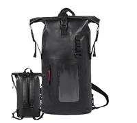 Générique Waterproof Dry Backpack, Heavy-Duty Moisture Bag, Portatile 30L Ampia Capacity Storage, Tessuto rivestito in PVC 500D, Durevole Leakproof Design, Travel Swimming Boating Camping Beach, Nero