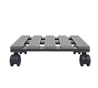 Générique Wheeled Flower Cart - 30 x 30 x 7,5 cm PP Wood Planter Tray, Heavy Duty with Rollers, Waterproof Garden Cart for Indoors | Mobile Plant Stand for Patio Garden Indoor Outdoor Greenery Display