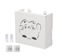 Générique WiFi Router Storage Box, Wall Mounted Router Hider, No Drilling Router Rack, Space-Saving WiFi Box, WiFi Router Storage Box, No Drilling Router Rack for Space-Saving WiFi Storage