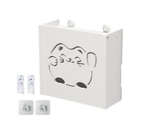 Générique WiFi Router Storage Box, Wall Mounted Router Hider, No Drilling Router Rack, Space-Saving WiFi Box, WiFi Router Storage Box, No Drilling Router Rack for Space-Saving WiFi Storage