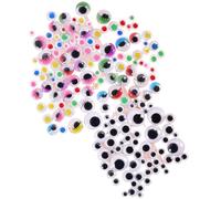 Générique Wiggly Eyes for Crafts - ABS 4-18mm Assorted | Google Eyes, Sticky Adhesive Eyeball Stickers | Craft Decoration Supplies for Cards Dolls Bags Hats Walls DIY Art Projects