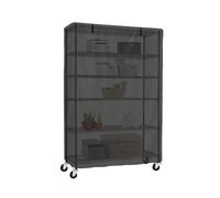 Générique Wire Shelf Dust Cover, Portable Protection Set, 35,83 x 17,72 in Waterproof Rack Protector, Heavy Duty Oxford Fabric, Zipper Access Panels Storage for Garage, Basement, Living Room