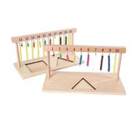 Générique Wooden Bead Rack - Math Teaching Toy | Colorful Counting Learning Tool | Educational Early Development Number Training 1-20 for Kids Children Classroom Home Kindergarten 29x13.5x14.1cm 800g
