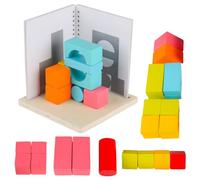 Générique Wooden Building Blocks, 3D Spatial Projection Puzzle Bricks, 5,91 x 5,91 x 6,1 pollici Preschool Learning Activity, Educational Geometric Shape for Kids at Home, School and Kindergarten