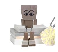 Générique Wooden Figures - Shaking Wooden Man | Wood Figure | Small Sculpture | WoodenS Shaking Man for Living Room Coffee Table Bookshelf Dashboard Car Kids Play Adults Automotive