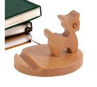 Générique Wooden Phone Holder - Phone Dock | Mobile Cradle, Stand Ornaments, Universal Office Desk Display Holders, Creative Craft, Stylish Desktop Ornament, Suitable for Smartphone and Tablet
