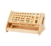 Générique Wooden Screwdriver Holder - 53 Hole Storage Stand | Hand Tool Organizer Rack, Desktop Workshop Station, Multi-Hole Bit Display, Hardware Storage Tray for Hobby Repair Pegboard Garage