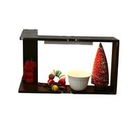 Générique Wooden Wall-Mounted Shelf - Floating Corner Shelf | Shelves for Room Walls | Wooden Corner Space Saving Display Storage | Wall Mounted Shelves Modern Decor for Home Decor Bathroom Bedroom