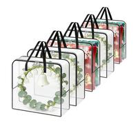 Générique Wreath Storage Bag - *66 x 22 cm Decorative Zippered Large Garland Organizer 5 pezzi - Christmas Wreath Holder Bag,for Home Garage Outdoor Thanksgiving Easter Living Room