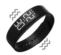 Générique Wrist Alarm Clock | Slim Wearable Ricaricabile Reminder | Heavy Sleepers Alarm Bracciale | for Elderly Kids Women Men Students Commuting Dorm Library Bedroom Travel, nero, Se référer au