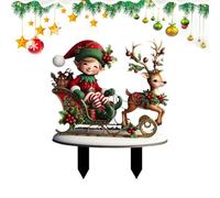 Générique Yard Stakes Holiday Decorations, Christmas Decorations for Lawn, Acrylic Yard Decorations, Farmhouse Christmas Decor 25 x 30 cm per Farmhouse, Garden, Lawn, Porch, e Patio