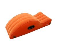 Générique Yoga Chair Lounge, Pilates Stretching Chair, Inflatable Yoga Training Lounger, Foldable Design, Flocking PVC, Comfort and Support, Travel Home Workout Accessory, Arancione, 1 pezzo