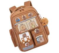 Générique Zaino - Borsa da scuola impermeabile con cartone animato, zaino da viaggio a forma di animale carino | Regalo di vacanza con fascino distintivo, marrone, Se référer au descriptif, Fare
