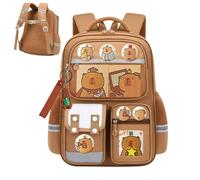 Générique Zaino Capybara - Borsa Capybara Impermeabile Multi Tasche Capacità | Cartoon Borsa Computer Viaggi Libero Per Campeggio Esterni Compleanno Uscita, L, riferimento alla
