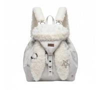 Générique Zaino con cappuccio per orecchie di coniglio carino per ragazza studentessa, grande scomparto multiuso per scuola viaggio quotidiano, bianco, Taille unique, Zaino daypack