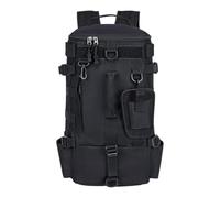 Générique Zaino da | Multi tasca in tessuto Oxford,Borsa da con supporto per canna | per uomini donne esche esche per escursionismo campeggio palestra viaggio lavoro, Nero,