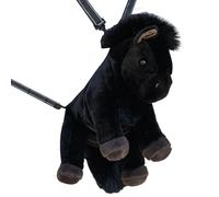 Générique Zaino in peluche - Zaino a forma di cavallo - Peluche | Per scuola elementare e asilo Viaggio asilo Picnic Tour Weekend Ragazzi E, Nero , Se référer au descriptif