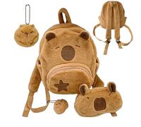 Générique Zaino in peluche - Zaino di design Capybara con portamonete - da viaggio con ciondolo e tracolla regolabile, per viaggi universitari e palestra, trasporto esterno