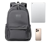Générique Zaino Minimalista | Zaino Leggero | Grande Formato Impermeabile Per Computer Portatile Uomini Studi Lavoro Escursionismo Viaggi Professionali E Viaggi Giornalieri, grigio, Se référer au