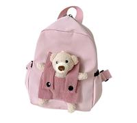 Générique Zaino per bambini | borsa da scuola - grande scomparto design orso 3D per ragazzi e ragazze viaggi campeggio quotidiano, Rosa, Se référer au descriptif