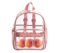Générique Zaino trasparente - Borsa scolastica trasparente, design durevole | Soluzione di trasporto leggera per adulti studenti attività di viaggio sul posto di lavoro uso quote, Rosa, Se référer au
