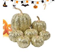 Générique Zucche Artificiali, Decorazione Di Zucche Autunno, Festivi 7 Pezzi Ornemie Di Paglia, Trasforma La Tua Cornice con Ricchi Toni d'Autunno e Riflessi scintillanti
