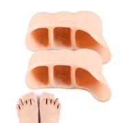 Generisch 1 paio di cuscinetti per dita dei piedi, in silicone, per ballerine, traspiranti, a tre fori, per esercizi di balletto, competizioni, spettacoli sul palco, di protezione per il