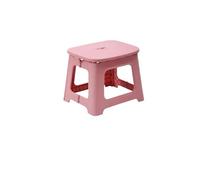 Generisch 1 pezzo di sgabello pieghevole, ispessito e portatile, in plastica leggera adatto for bagni domestici uso esterno(Pink)