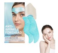 Generisch 10 toppe antirughe sulla fronte con collagene, idratanti non appiccicose, collagene, maschera facciale per lisciare le linee marroni e le rughe, per la notte (1 pezzo)