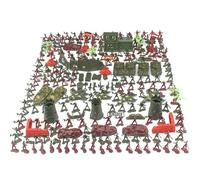 Generisch 100/290/519 Set Da Gioco Militare Con Soldati, Personaggi Militari, Serbatoi Di Serbatoio, Aeroplani, Bandiere, Custodia E Per Battaglia
