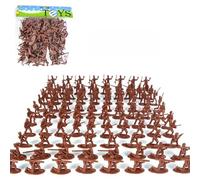 Generisch 100 diversi personaggi d'azione soldati giocattolo per bambini, giocattolo educativo da uomo (Brown, taglia unica)