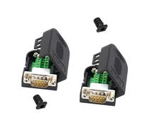 Generisch 2 connettori adattatori a 9 pin, maschio e dado | Set di viti e dado per lettori di codici a barre e PDA, connettori industriali facili da installare
