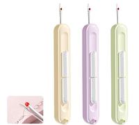 Generisch 2 in 1 Needle Threader Seam Ripper, Retractable Plug-in Needle Threader & Stretchable Thread Remover Tool for Sewing, Knitting, Quilting, Cross Stitch (3 pezzi)
