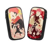 Generisch 2 pezzi Giapponese Jujutsu Anime Pencil Case Bag, Large Capacity Stationery Bag, Pencil Case for Teenags, Suitable for Pencil Case with Student Stationery for Girls and Boys, Yuji, Anime