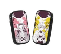 Generisch 2 pezzi giapponesi Demon anime Pencil Case Bag, Large Capacity Stationery Bag, Pencil Case for Teenags, Suitable for Pencil Case Bag with Student Stationery for Girls and Boys, Nezuko, Anime