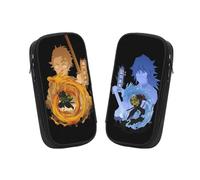 Generisch 2 pezzi giapponesi Demon anime Pencil Case Bag, Large Capacity Stationery Bag, Pencil Case for Teenags, Suitable for School Bag with Student Stationery for Girls and Boys, Giyuu, Anime
