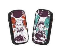 Generisch 2 pezzi giapponesi Demon anime Pencil Case Bag, Large Capacity Stationery Bag, Pencil Case for Teenags, Suitable for Pencil Case Bag with Student Stationery for Girls and Boys, Kyoujurou