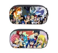 Generisch 2 pezzi giapponesi Fairy Tail anime Pencil Case Bag, Large Capacity Stationery Bag, Pencil Case for Teenags, Suitable for School Bag with Student Stationery for Girls and Boys, multicolore