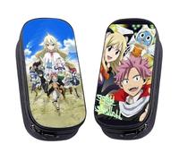 Generisch 2 pezzi giapponesi Fairy Tail anime Pencil Case Bag, Large Capacity Stationery Bag, Pencil Case for Teenags, Suitable for Pencil Case with Student Stationery for Girls and Boys, Natsu-1