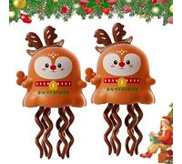 Generisch 2 pezzi Magical Mini Dancing Ghost for Christmas, giocattolo interattivo, scivolo girevole con movimento per Halloween, decorazioni di Halloween e Natale (cervo)