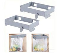 Generisch 2 supporti pieghevoli per sacchi della spazzatura, 18,5 x 12,6 cm, con chiusura magnetica e pulsante di fissaggio, pratico e riutilizzabile, per cucina, bagno, viaggio