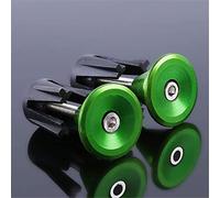 Generisch 2 tappi terminali per manubrio, per mountain bike, bici da corsa, verdi, durevoli e leggeri.