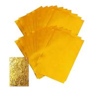 Generisch 20 fogli per goffratura, 20 pezzi, colore oro, 20 x 30 cm, per realizzare biglietti, scrapbooking, progetti decorativi, incisioni