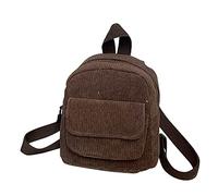 Generisch 2022 Fashion Simple Velvet Solid Zaino Uomo Borse a Tracolla, caffè, taglia unica