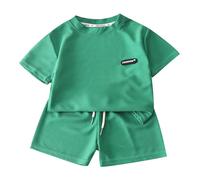 Generisch 2025 Bambini Indossare Estate Per Bambini Casual Abiti Sciolti Ragazzi A Maniche Corte, verde, 13- 14 anni