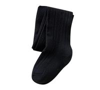 Generisch 2025 Collant per neonata in cotone con motivo a treccia, calze per bambini, leggings per bambini 31 ragazzo, Nero , 12-24 Monate